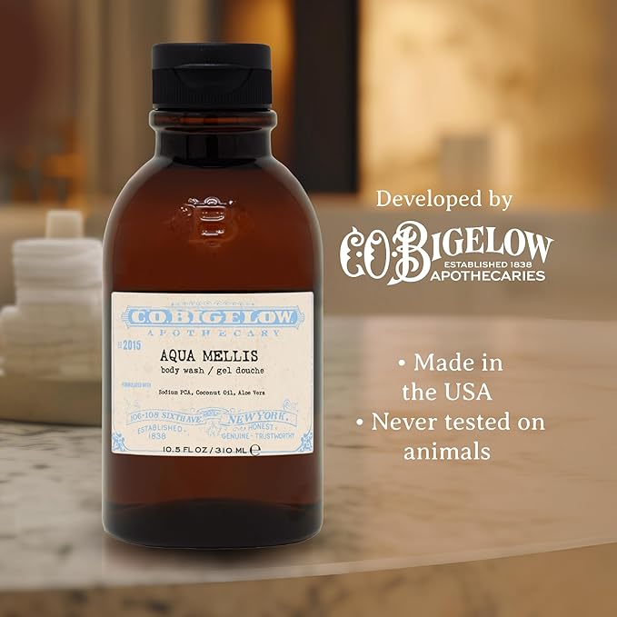 C.O. Bigelow Bergamot Body Wash Iconic Collection Moisturizing Body Wash with Coconut Oil &amp Aloe Vera 10.5 Fl Oz