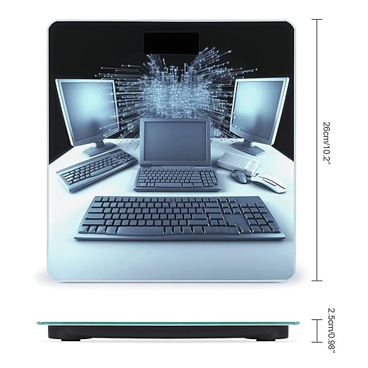 Computers and Internet Bathroom Scale Large LCD Backlight Display Digital Scale Rounded Corners Body Scales Automatic Power On/Off Bathroom Scales for Home Bedrooms