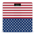 American Flag Stars Stripes Scale for Body Weight Anti-Slip Sturdy Tempered Glass Weighing Machine Highly Digital Accurate Bright LCD Bathroom Scale for Household Gift