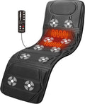 Snailax Massage Mat with Heat Back Massage Pad for Bed Chair 10 Motors Vibrating Massage Mattress Pad with 2 Heating Pads for Back Full Body MassagerBlack