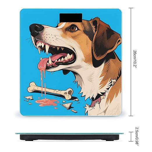 Hungry Dog Weight Scale Large Digital Bathroom Scales with Bright LED Display Non Slip Digital Scale and Step On Fashion Weighing Machine for Body