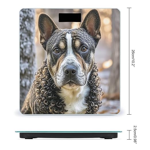 French Poodle Scale for Body Weight Highly Accurate Digital Bathroom Body Scale Digital Bathroom Scales for People Anti-Slip Large LCD Display Smart Scales