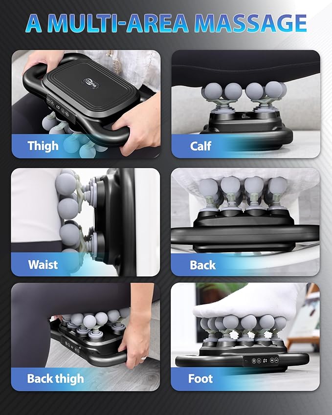 16-Head Massage Gun Deep Tissue Percussion Massager with 9 Modes &amp 9 Intensities 2600mAh Battery Back Massager for Pain Relief Deep Tissue for Muscle Pain Relief in Back Legs Shoulders