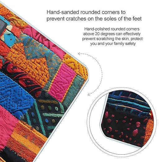 Multicolor Quilt Scale for Body Weight Accurate Digital Bathroom Scale Toughened Glass High Precision Scales Smart Weight Scales with Large LCD Backlight Display Weighing Machine