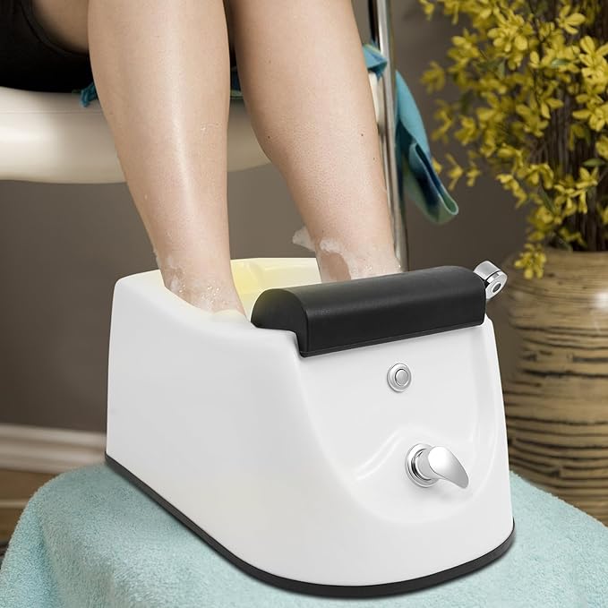 Acrylic Foot Spa BathtubPortable Foot Spas Bathtub with Adjustable Hot &amp Cold WaterHome Foot Spa Pedicure Bowl Foots Detox Bucket Tub for Home (White)