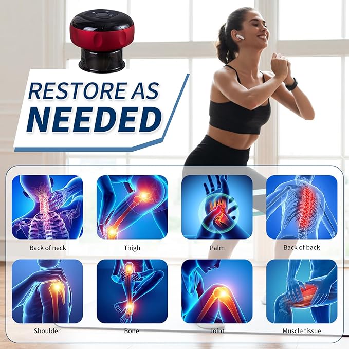 5-in-1 Smart Dynamic Cupping Set for Massage Therapy 12 Levels Smart Dynamic Cupping Set for Targeted Pain Relief Knots Aches Muscle Soreness- 1Pcs