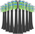 Replacement Toothbrush Heads with Covers for 7am2m AM101/AM105 Electric10 Pack(Black)