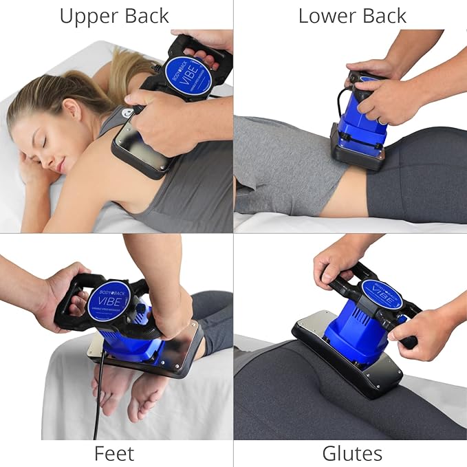 Body Back Vibe 2.0 FSA Eligible - Handheld Orbital Massager for Back Pain Relief - Variable Speed Chiropractic Tool for Muscle Recovery and Relaxation - Professional Quality Massager for Home Use