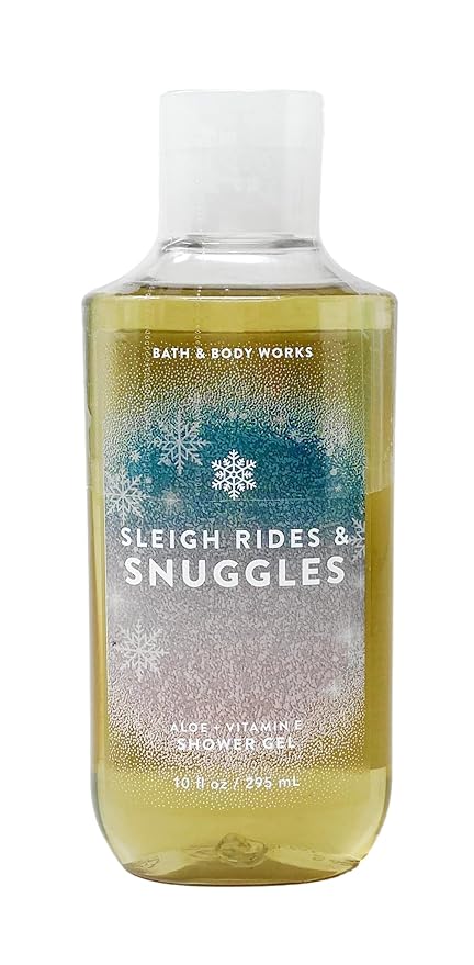 Bath &amp Body Works Sleigh Rides &amp Snuggles - 3 Pack Of Shower Gel With a Himalayan Salts Springs Sample Soap.