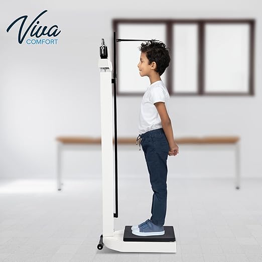 Medical Office Beam Scale Analog Medical Grade Height and Weight Scale Mechanical Bathroom and Gym Scale Weight Capacity 440 lbs