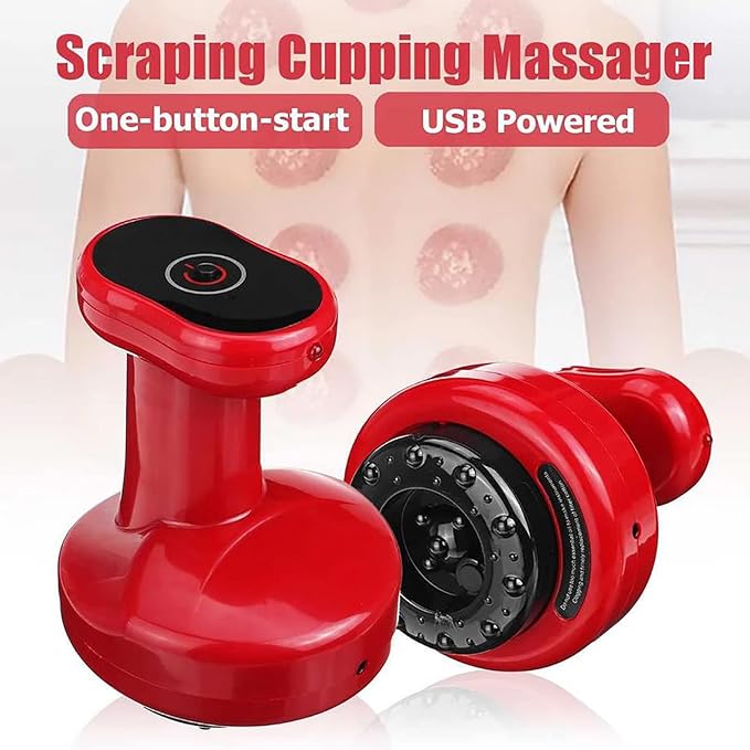Electric Back MassagerElectric Body Guasha Scraping Negative Pressure Neck Massage Soft Tissue Gua Sha Scraping Massage