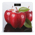 Red Apple Fruit Scale with LCD Precision Weighing Scales Sturdy Tempered Glass Weight Scales Easy-to-Read Anti-Slip Weight Digital Bathroom Scale for Daily