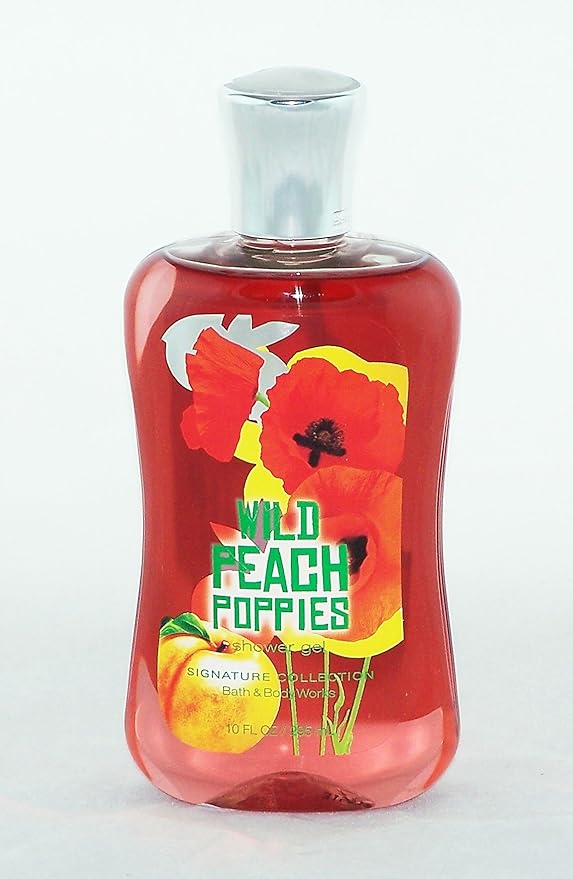 Bath &amp Body Works Wild Peach Poppies Shower Gel 10 Oz.