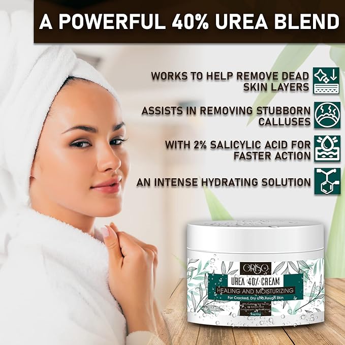 Tea Tree Oil Body Wash with Mint and 40 Percent Urea Cream - Intensive Hydration - Antifungal - Helps Athletes Foot - Irritated Skin - Foot Odor