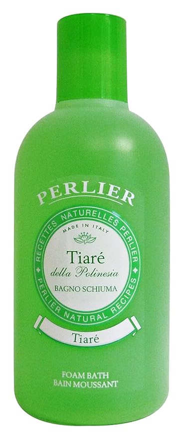 Perlier Tiare Foam Bubble Bath Natural &amp Calming Aromatherapy for Women And Men Rich Foaming Formula Provides Deep Moisturization &amp Hydration for all Skin Types Green 16.9 Fl Oz