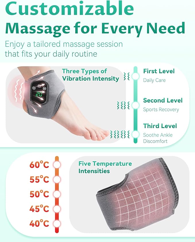 3 in 1 Massager 3 in 1 Neuropathy Foot Massage with 3 Vibration Mode 5 Heat Leavel 3 in 1 3 in 1 Massager One-Click Operation Wireless Lengthened (4pcs)