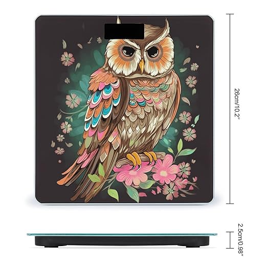 Anime Owl Smart Scale for Body Weight Accurate Bathroom Scale with LED Display Digital Weight Scales Weighing Machine High Precision Scales for Bath Home