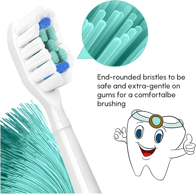 Compatible for Replacement Toothbrush Heads Compatible with Philips Sonicare Electric Brush Head 1100 2100 4100 5100 5300 6100 7500(White-20 Pcs)