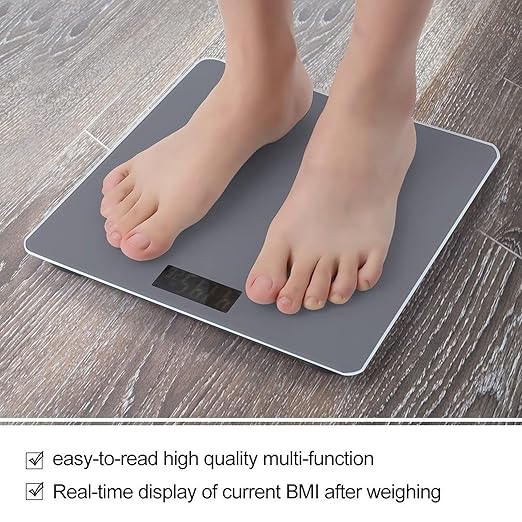 Women's Digital Bathroom Weighing Scale Automatic Switch Energy Saving Scale Smart Scale for Body Weight Gery