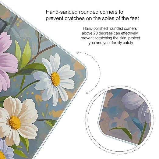 Color Flower Painting Smart Scale for Body Weight Accurate Bathroom Scale with LED Display Digital Weight Scales Weighing Machine High Precision Scales for Bath Home