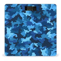 Blue Camo Scale with LCD Precision Weighing Scales Sturdy Tempered Glass Weight Scales Easy-to-Read Anti-Slip Weight Digital Bathroom Scale for Daily