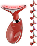 Facial Massager Portable Face Neck Massager Wand for Skin Care(Red)