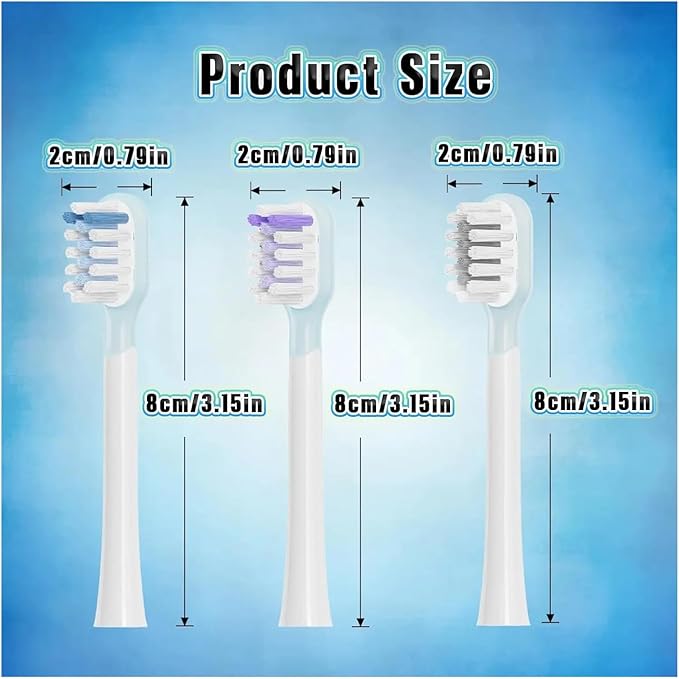 4 Pcs Compatible for Laifen Full Range Replacement Electric Toothbrush Heads Cleansing &amp Brightening Type/Sensitive(3)