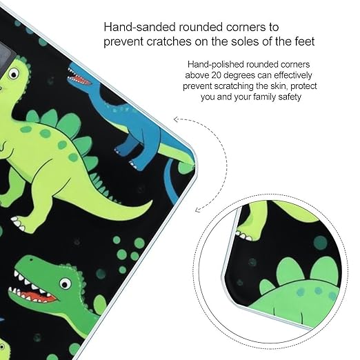 Automatic Switch Digital Bathroom Weighing Scale Smart Scale for Body Weight Cute Childish Dinosaurs