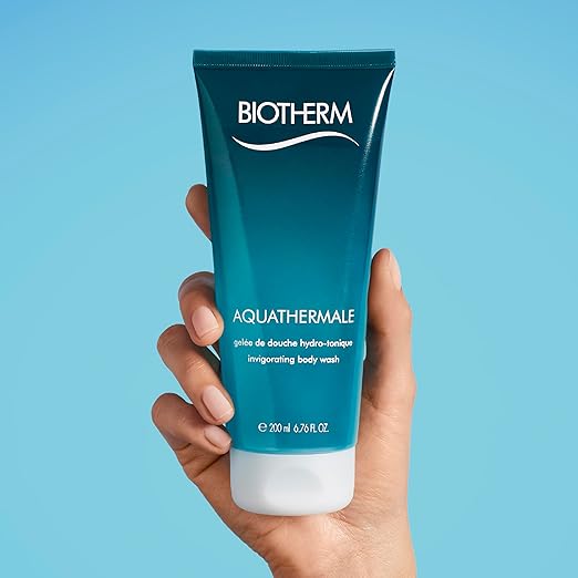 Biotherm Aquathermale Invigorating Body Wash an Invigorating Shower Gel Suitable for Dry and Sensitive Skin with Pure Thermal Water and Biotech Plankton for Fresh Supple and Soft Skin 6.8 Fl. Oz.