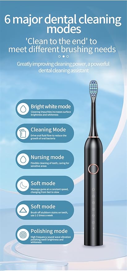 Electric Toothbrush for Adults (White)