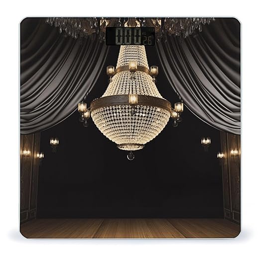 Ball Room Chandelier Bathroom Scale for Body Weight Bathroom Weighing Scale with Backlit LCD Display Highly Accurate Measures Weight Up to 180kg