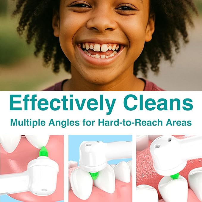 Orthodontic &amp Interdental Replacement Brush Heads Compatible with Oral-B Electric Toothbrushes 4-Pack End Tuft Design for Braces &amp Between Teeth Cleaning