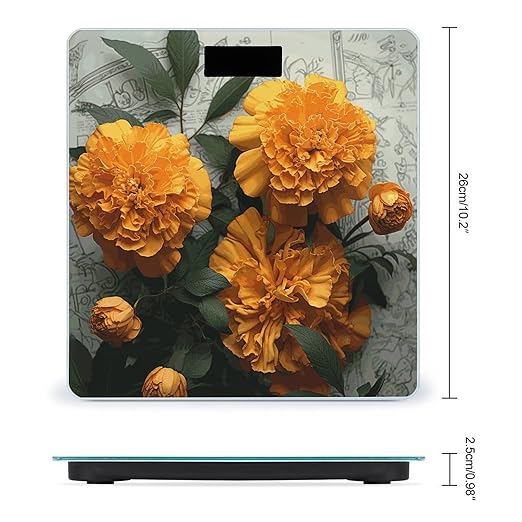 Marigold Bathroom Scale for Body Weight 400 Lb Weight Scale with High Precision Sensors Tempered Glass Highly Accurate Digital Weighing Machine for People