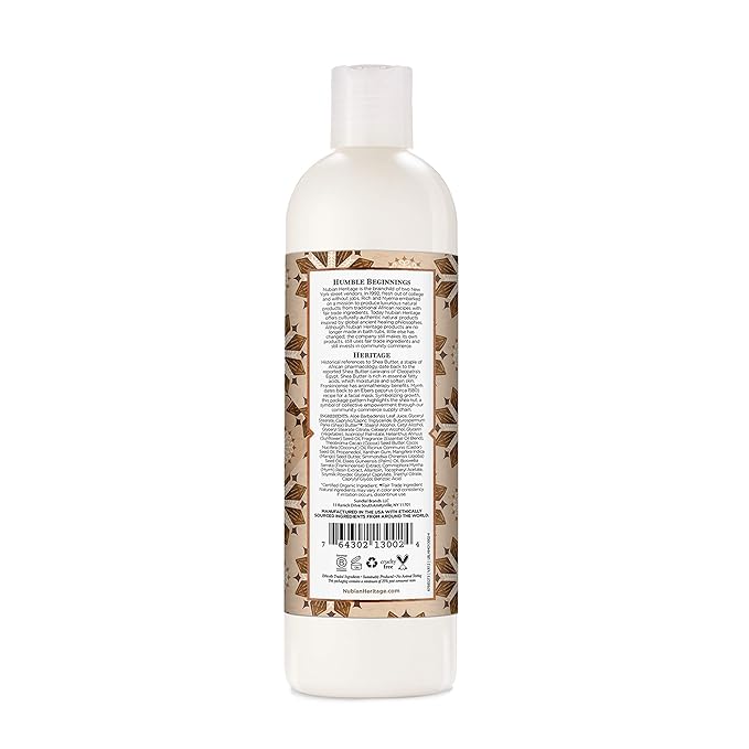 Nubian Heritage Body Wash for Dry Skin Raw Shea Butter Paraben Free Body Wash 13 Fl Oz (Pack of 2)
