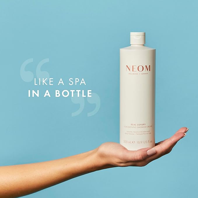 Neom- Real Luxury Cocooning Shower Cream | Lavendar Geranium &amp Cedarwood (500 ml 500 millilitre) (16.9 fl oz)