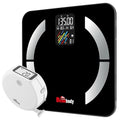 Smart Body Weight Scale &amp Digital Body Measuring Tape Set – Bluetooth Body Composition Analyzer Smart Tape Measure with App BMI Body Fat Muscle Mass 400lb Digital Bathroom Scale