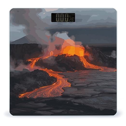 Kilauea Volcano Smart Scale for Body Weight Accurate Bathroom Scale with LED Display Digital Weight Scales Weighing Machine High Precision Scales for Bath Home