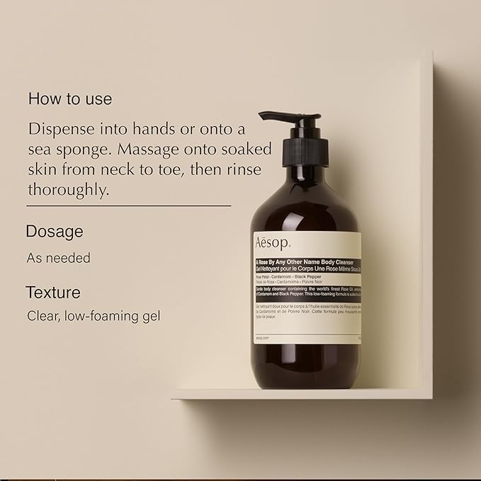 Aesop Hand + Body Wash Set | Resurrection Hand Wash + Reverence Hand Wash (16.9 oz each) + A Rose By Any Other Name Body Cleanser (16.9 oz) | Set of 3