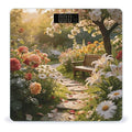 Floral Garden Weight ScaleClear LED Display Bathroom Digital Weighing ScaleTempered Glass Digital Bathroom Scale for Body Weight Capacity Up to 400 Lbs