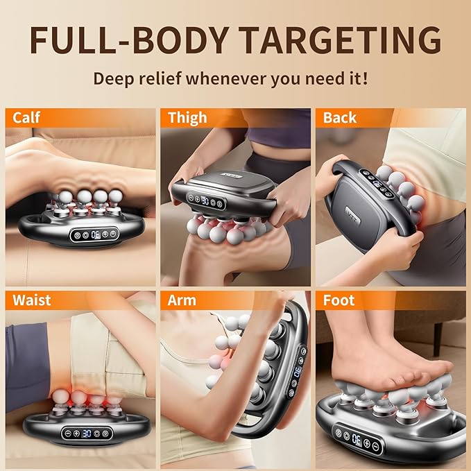 VTT 16 head massage gun deep tissue Percussion Muscle Massager with 16 Heads 3 Modes &amp 30 IntensitiesQuiet Handheld Massager for Back Neck Shoulder Legs Muscle Pain Relief