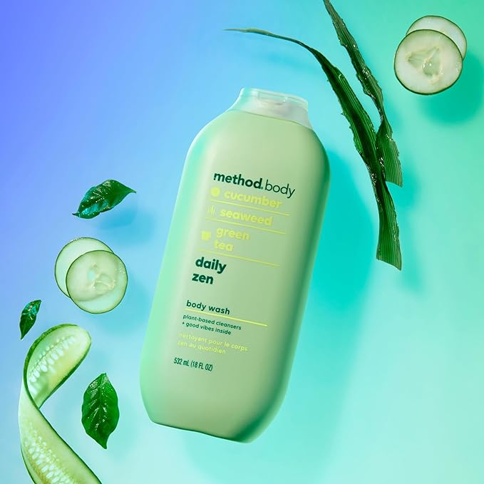 Method Body Wash Daily Zen Paraben and Phthalate Free 18 oz (Pack of 6)