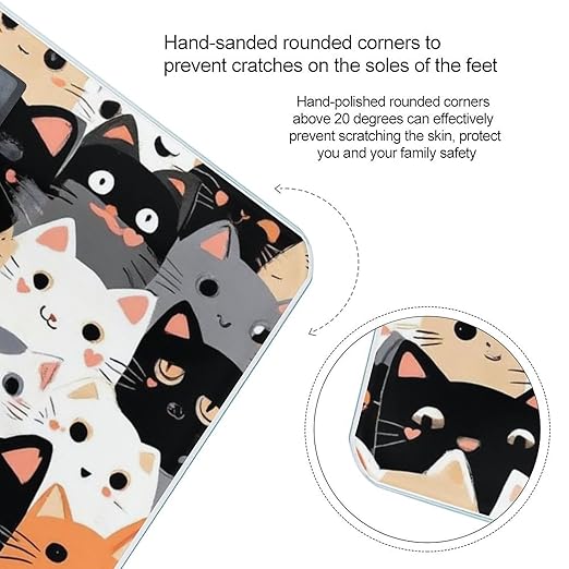 Women's Fashion Automatic Switch Digital Bathroom Weighing Scale Smart Scale Cute Cat Kitten Head Cartoon Cats
