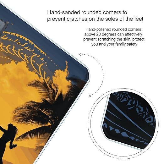 Five Silhouettes of Hawaiian Dance Bathroom ScaleHighly Accurate Digital Weighing Machine for People Bright LED Display Weight Scale for The Aldult Home Use