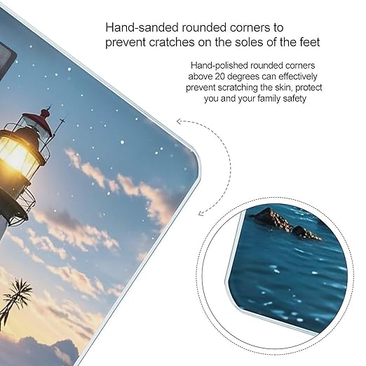 Lighthouse by The Sea Scale for Body Weight Digital Bathroom Scale Accurate Smart Weight Scales with Large Display Weighing Machine High Precision Scales