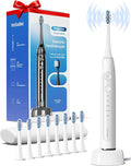Onlyone Sonic Electric Toothbrush for Adults Rechargeable Ultrasonic Electric Toothbrush with 8 Brush Heads Travel Case Charging Base &amp Wireless Charging - 5 Modes with Smart Timer