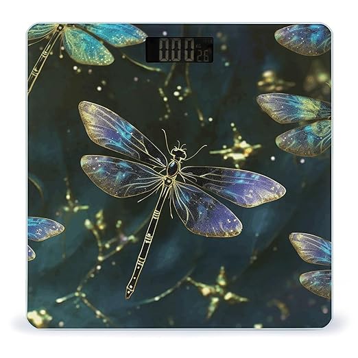 Dragonfly Bathroom Scale Ultra-Bright Liquid Crystal Screen Weight Scale Accurate Bathroom Body Scales for Body Weight Bathroom Pet Home Bedroom Gift-Giving