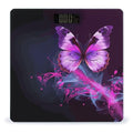Pink Purple Butterfly Weight Scale Digital Electronic Scales Bathroom Scale Larg LCD Backlight Display High Precision MeasurementsTempered Glass