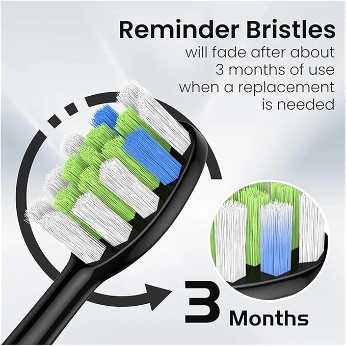 5 Pcs/10 Pcs Replacement Brush HeadsCompatible for AquaSonic Black Series Vibe Pro Duo Electric Toothbrush(5 pcs WT)