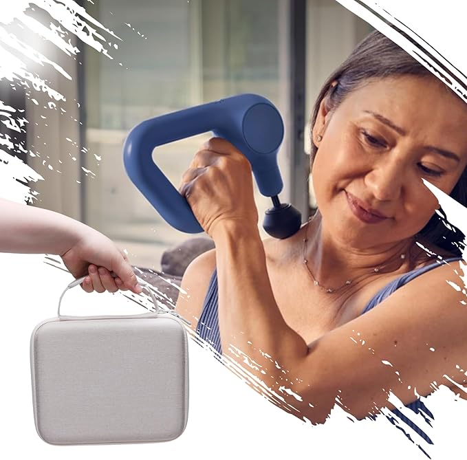XANAD Massage Gun Case Compatible with TheraGun Relief Handheld Percussion Massage GunMassage Neck/Back/Leg/ShoulderCream-Inside: 8.3x6.9x2.4 (Case Only)