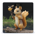Resin Squirrel Scale for Body Weight Anti-Slip Tempered Glass Digital Bathroom Scales Clear LCD Display Weighing Scale Safe Rounded Corners Smart Scales
